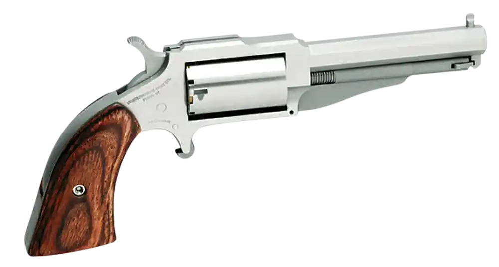 North American Arms 18603 1860 The Earl 22 WMR Caliber with 3" Barrel, 5rd Capacity Cylinder, Overall Stainless Steel Finish & Rosewood Boot Grip