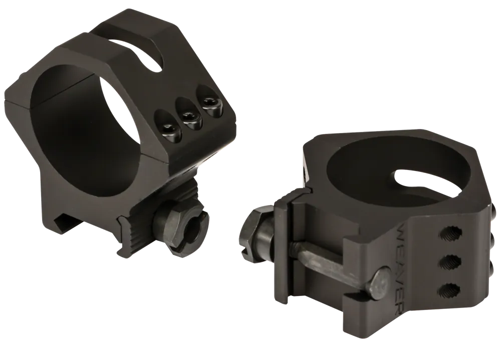 Weaver Mounts 99682 Six Hole Tactical Scope Ring Set For Rifle Picatinny/Weaver Low 34mm Tube Black Anodized Aluminum
