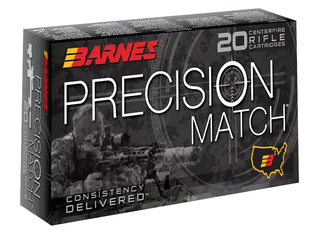 Barnes Bullets Precision Match 5.56x45mm NATO 69 Gr 2900 fps OTM-Tail 20/Box