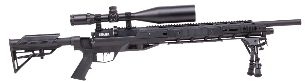 Benjamin BTAP25SX Tactical Armada PCP 22 Pellet 10rd Black Rec/Barrel Black M4 Telescopic Stock 4-16x50mm AO