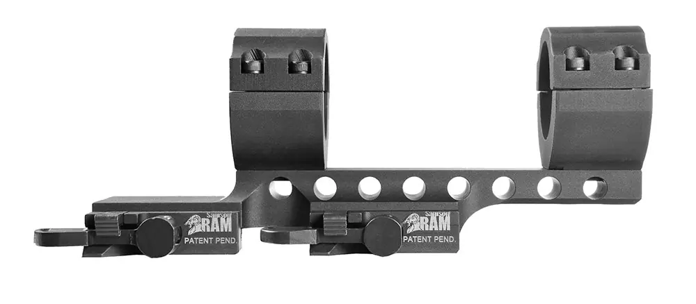 Samson DMR Scope Mount/Ring Combo Quick Release 30mm Tube Picatinny Rail/Weaver Style Mount 6061-T6 Aluminum Features 2" Offset Rings