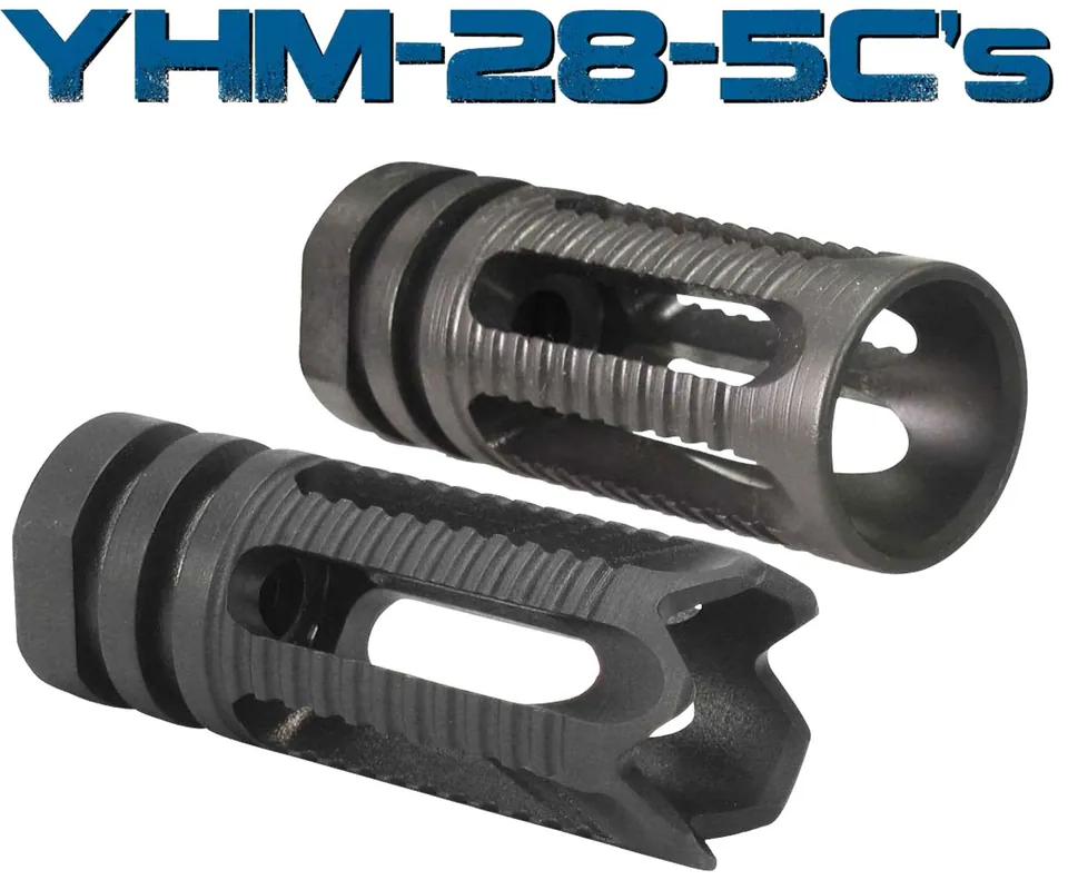 Yankee Hill Phantom Flash Hider Black Steel with 1/2"-28 tpi Threads & 2.13" OAL for 5.56x45mm NATO AR-Platform