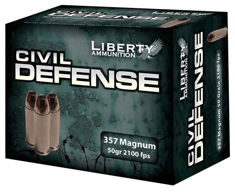 Liberty Ammo Civil Defense 357 Mag 50gr HP 20rd Box