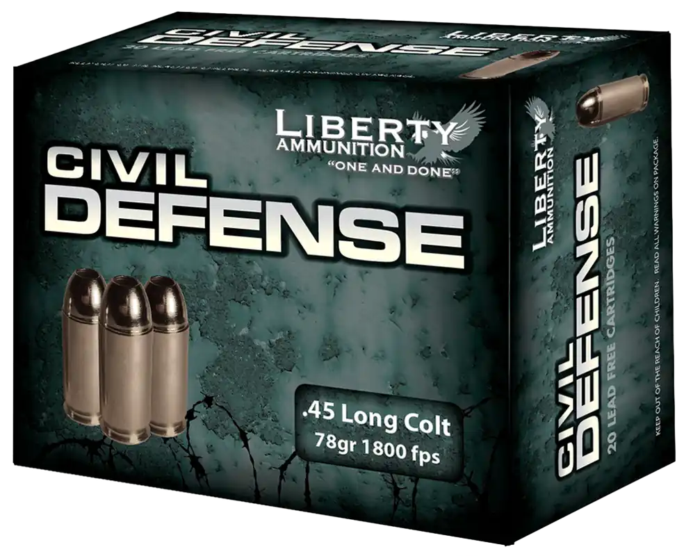 Liberty Ammunition Civil Defense 45 Colt (LC) 78 gr Hollow Point (HP) 20 Bx/ 50 Cs