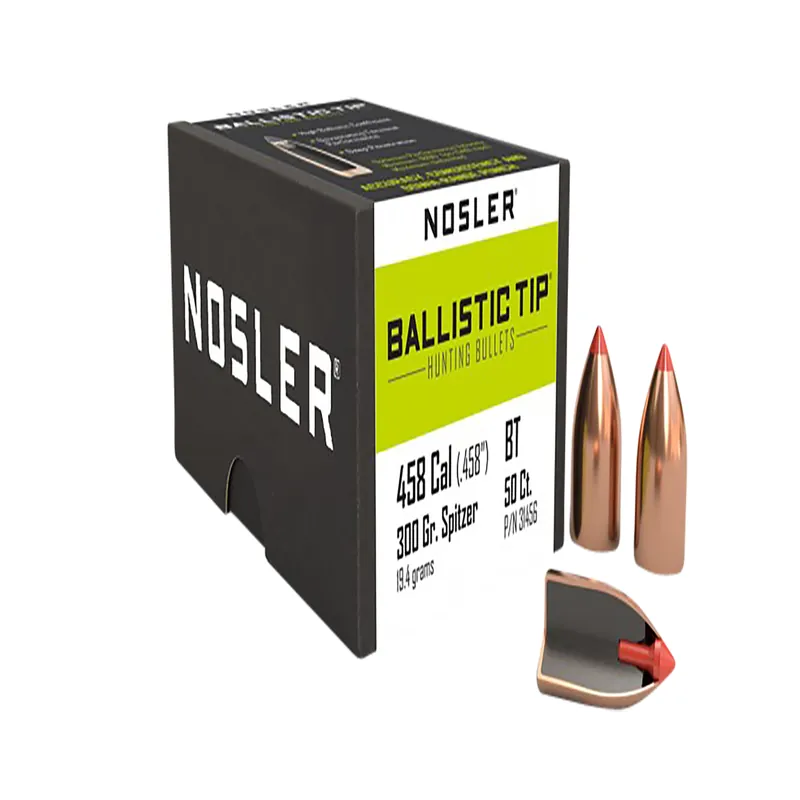 Nosler Ballistic Tip Hunting 9mm 300 Gr Spitzer Point 50/Box