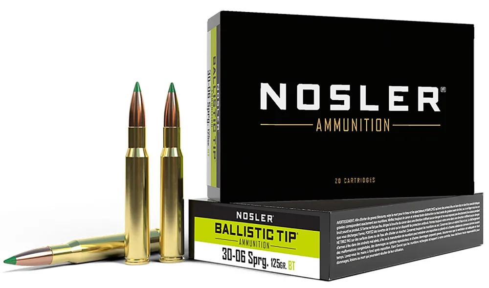 Nosler Ballistic Tip 30-06 Springfield Ammo 125 Grain Spitzer Ballistic Tip 20 Rounds 40068