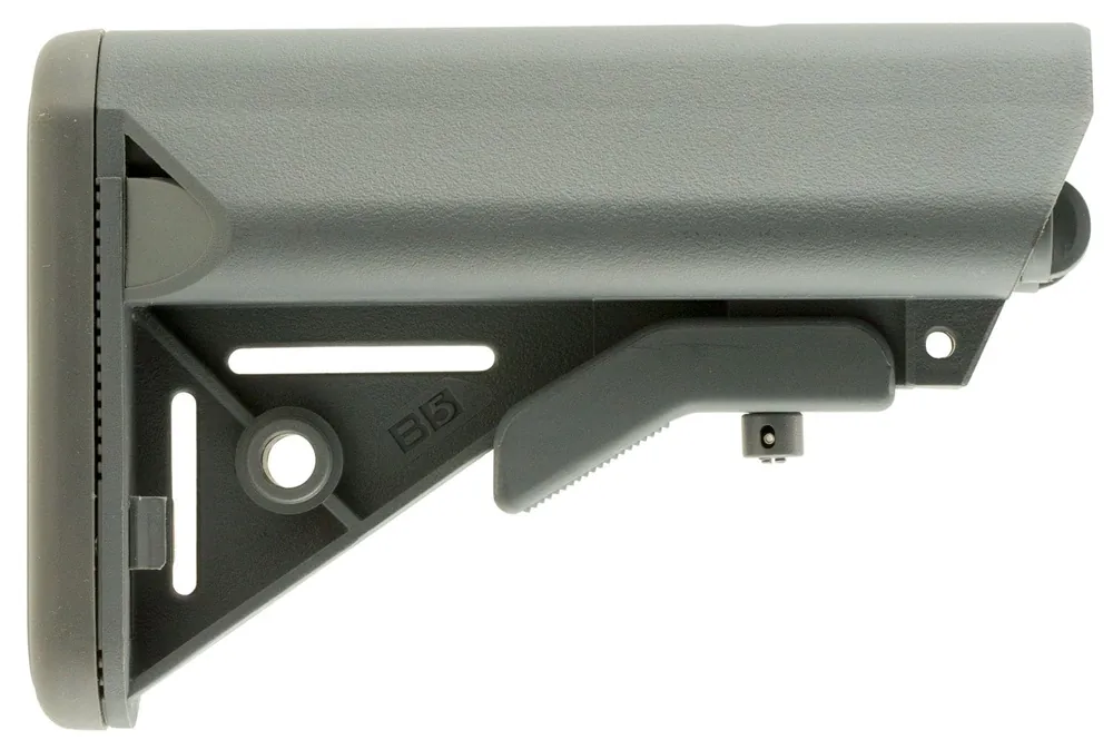 B5 Systems Enhanced SOPMOD Stock Wolf Gray Synthetic for AR-15, M4 with Mil-Spec Receiver Extension (Tube Not Included)