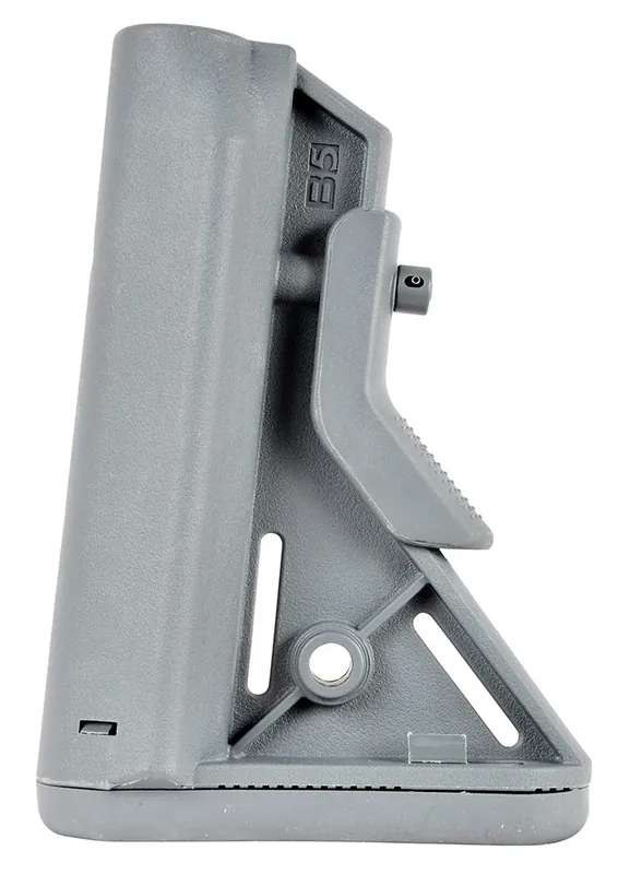 B5 Systems Bravo Stock Wolf Gray Synthetic for AR-15, M4 with Mil-Spec Receiver Extension (Tube Not Included)