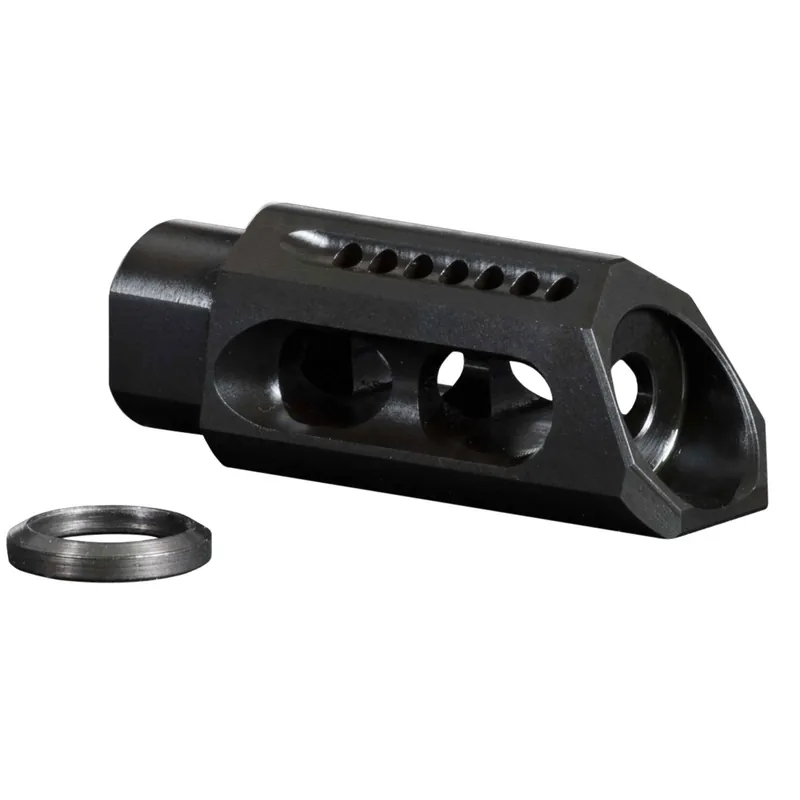 Yankee Hill 3085MBA Slant Muzzle Brake Black Steel with 5/8"-24 tpi Threads & 2.75" OAL for 30 Cal AR-Platform