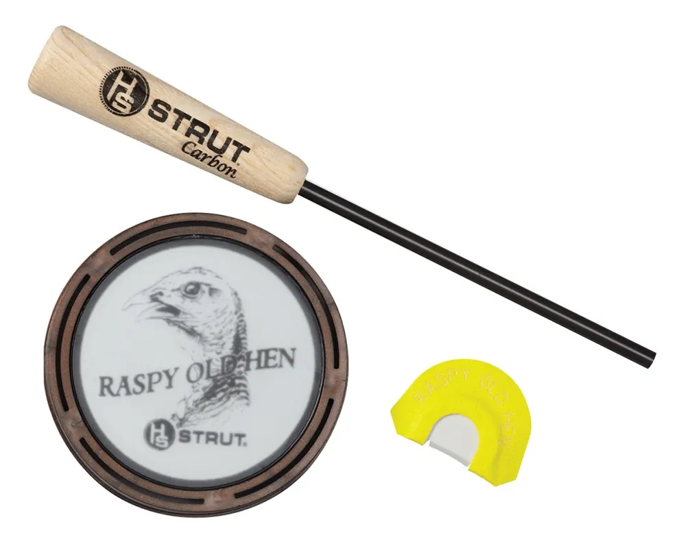 HS Strut Raspy Old Hen Friction Call Turkey Hen Sounds Attracts Turkeys