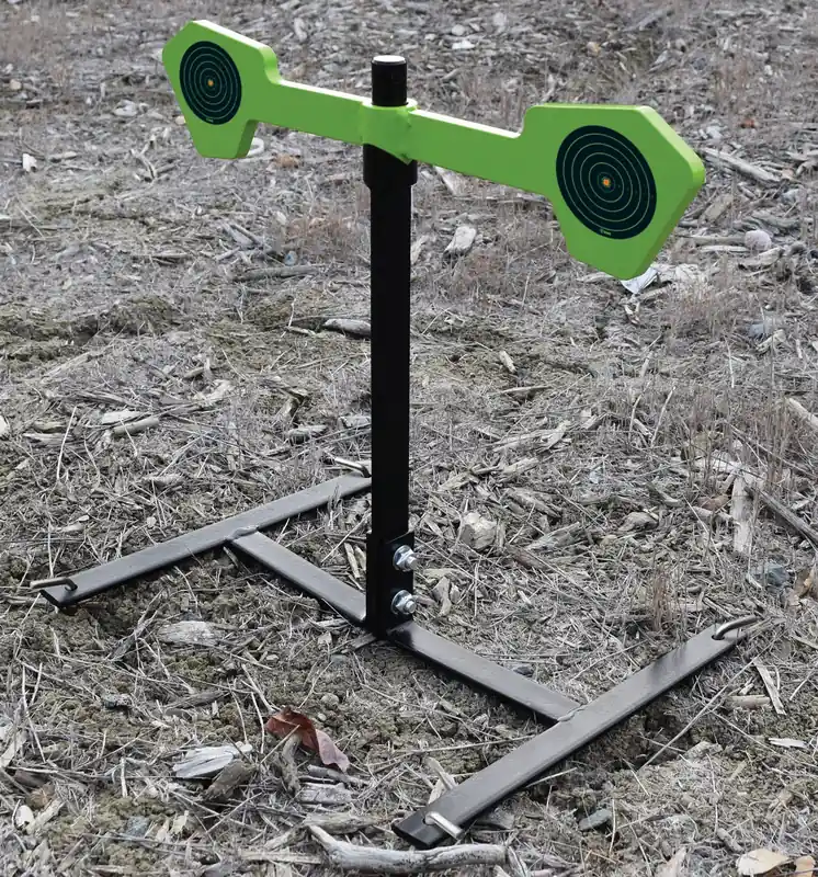 Spinning Target Handgun Steel Black/Green Circle Illustration Impact Enhancement Motion