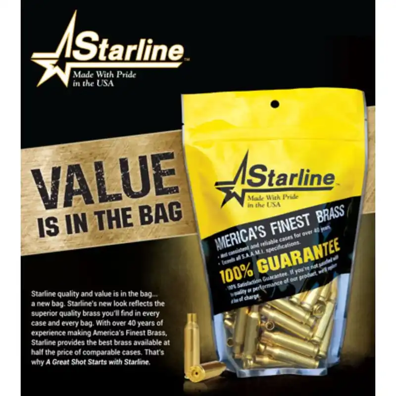 Starline Brass Unprimed Cases 327 Federal Magnum Handgun Brass - 100 Per Bag