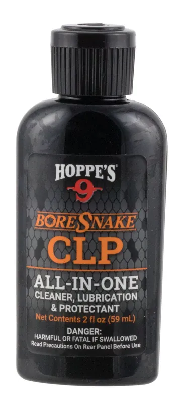 Hoppe‘s BoreSnake CLP Cleans, Lubricates, Prevents Rust & Corrosion 2 oz Squeeze Bottle