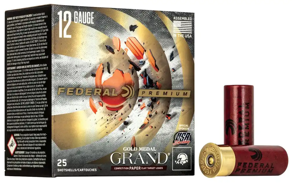 Federal Premium Gold Medal Grand Paper 12 Gauge 2.75" 1 1/8 oz