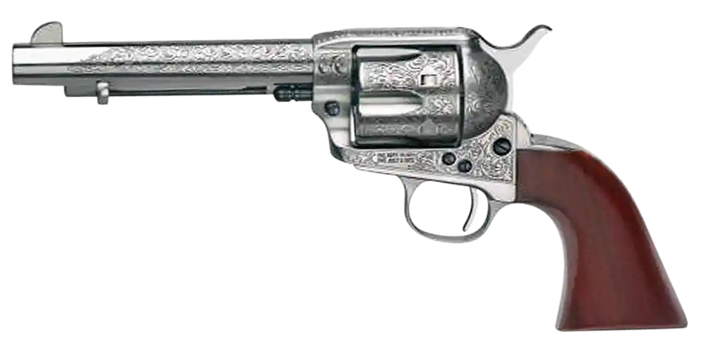 Taylors & Company 1873 Cattleman 45 Colt (LC) Revolver 5.50" 6+1 White Floral Engraved