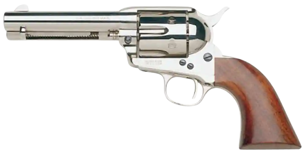 Taylors & Company 555121 1873 Cattleman 45 Colt (LC) Caliber with 4.75" Barrel, 6rd Capacity Cylinder, Overall Nickel-Plated Finish Steel & Walnut Grip