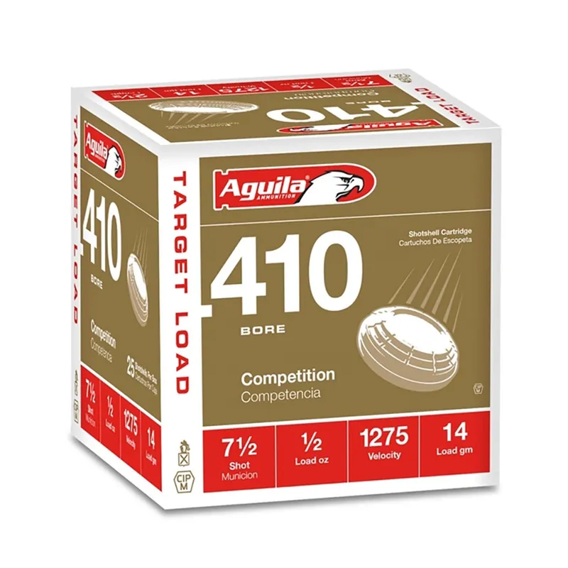 Aguila Competition Target .410 Bore 2.50" 1/2 oz 7.5 Lead Shot 25 Shells Per Box