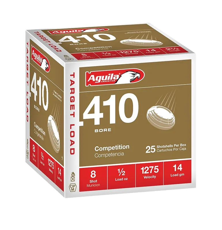 Aguila Competition Target .410 Bore 2.50" 1/2 oz 8 Lead Shot 25 Shells Per Box