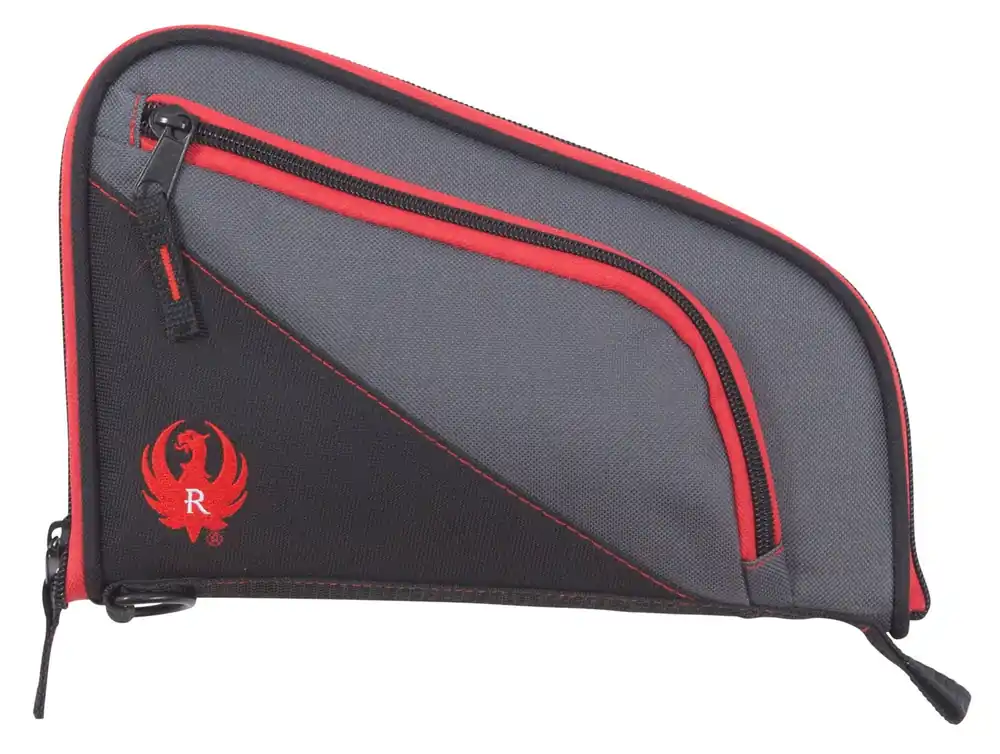 Ruger Tucson Handgun Case made of Knit with Black & Gray Finish & Red Trim