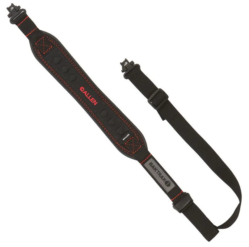 Allen Vapor Sling made of Black with Red Accents Nylon Webbing & BakTrak Back with Adjustable Design & Swivels for Rifles