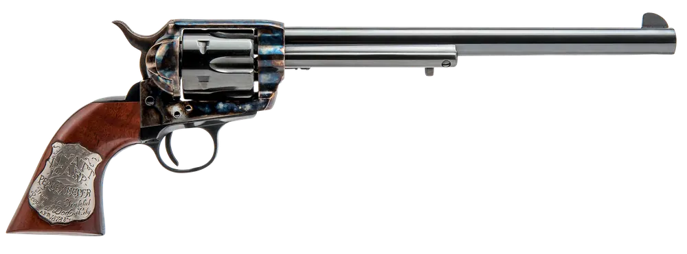 Cimarron CA558 Wyatt Earp Frontier Buntline Hollywood Series 45 Colt (LC) 6rd 10" Blued Steel Barrel & Cylinder Old Model Case Hardened Steel Frame with Walnut Grip