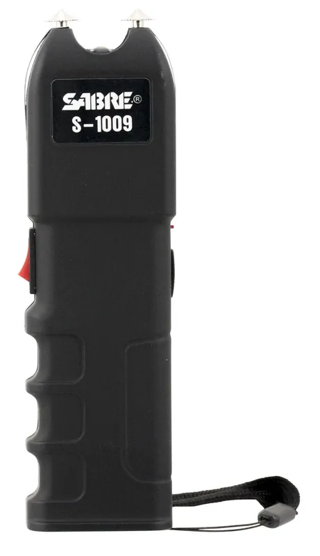 Sabre Tactical Stun Gun w/Flashlight Black Plastic 1.25 uC Pain Rating S1009