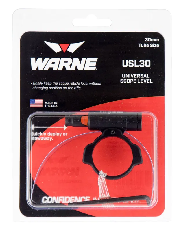 Warne Universal Scope Level 30mm Tube Diameter Universal Aluminum Black