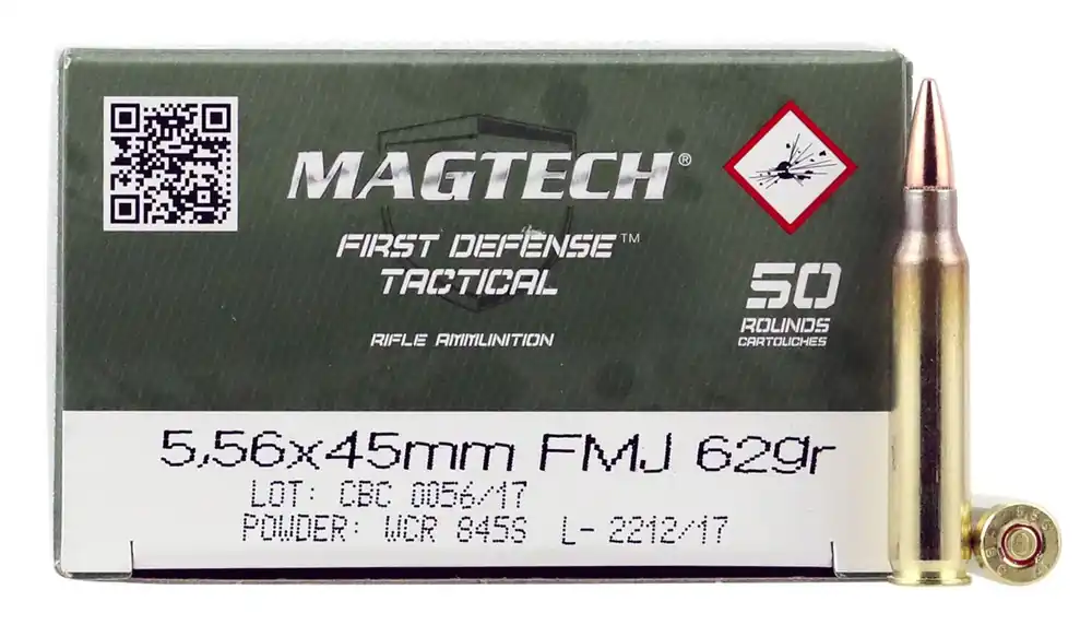 Magtech Tactical/Training 5.56x45mm NATO 62 Gr. FMJ 50/Box
