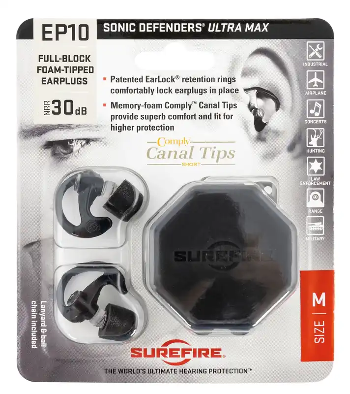 SureFire EP10 Sonic Defenders Ultra Max Medium 30 dB Full Block Style