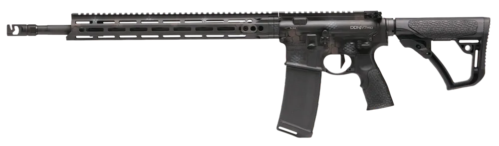 Daniel Defense DDM4 V7 Pro CA Compliant 5.56 NATO 10+1 18" Alum Rec Syn Adj Stk Geissele Trigger Black Cerakote 0212802364055