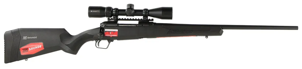 Savage Arms 110 Apex Hunter XP 204 Ruger Rifle 4+1 20", Matte Black Metal, Synthetic Stock, Vortex Crossfire II 3-9x40mm Scope 57301