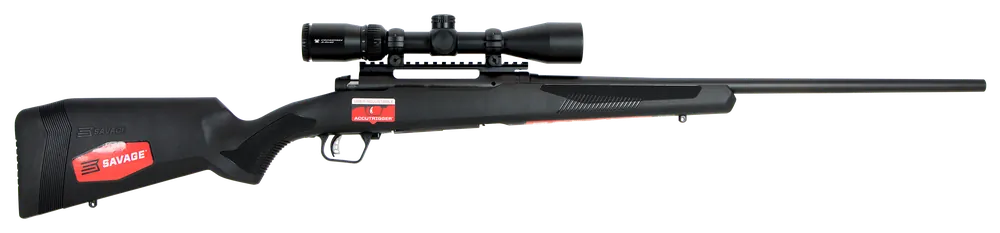Savage 110 Apex Hunter XP 300 Win Mag 3+1 24" Black Steel Barrel Black Steel Rec Black Syn Stock Vortex 3-9x40mm Scope 57327