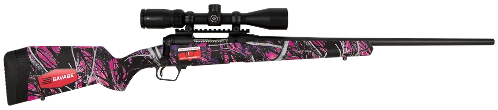 Savage Arms 110 Apex Hunter XP 7mm-08 Rem 4+1 20" Matte Black Rec/Barrel Muddy Girl Camo Stock Vortex 3-9x40mm Scope 57338