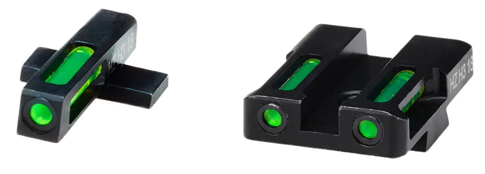 HiViz LiteWave H3 Set 3-Dot Tritium with LitePipe Technology Green Front & Rear Black Frame for Springfield XD,XD-M,XD-S,XD-E