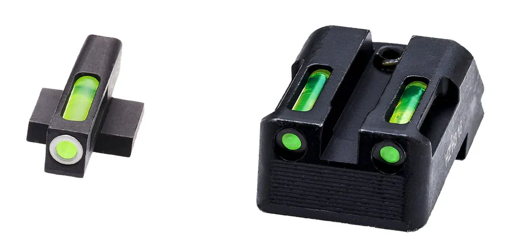 HiViz LiteWave H3 Set 3-Dot Tritium with LitePipe Technology Green Front & Rear Black Frame for Kimber 1911 with Fixed Sights