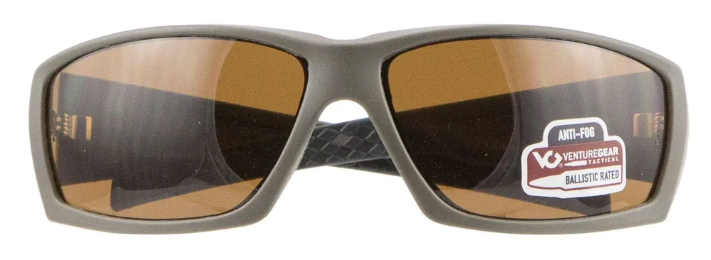 Pyramex Venture Gear Tactical Overwatch 99% UV Rated, Anti-Fog Polycarbonate Bronze Lens for Adults