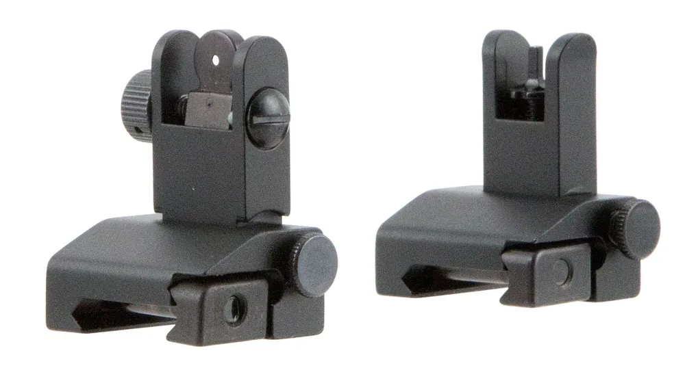 TacFire Low Profile Sight Set Flip Up Black Anodized AR-Platform