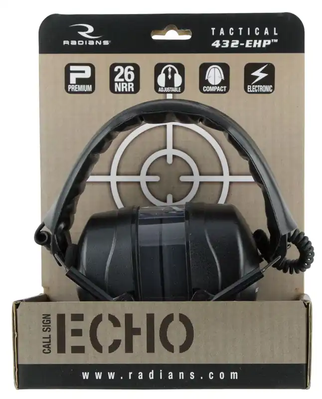 Radians Tactical 432EHP Electronic Muff 26 dB Over the Head