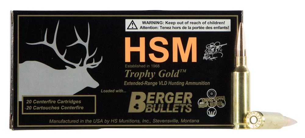 HSM Trophy Gold Extended Range 6.5 Creedmoor 130 Gr. Berger Hunting VLD Match 20/Box