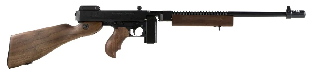 Thompson 1927A-1 Deluxe 45 ACP Caliber with 18" Barrel, 10+1 Capacity (Stick), Blued Metal Finish