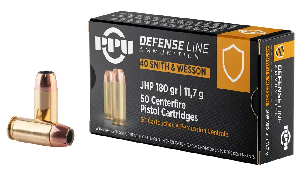 PPU Defense 40 S&W 180gr HP 50rd Box