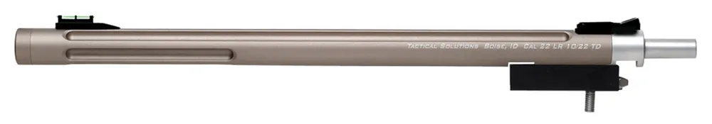 Tactical Solutions X-Ring Barrel 22 LR 16.50" Quicksand Finish Aluminum Material with Fluting, Threading & Sights for Ruger 10/22 Takedown