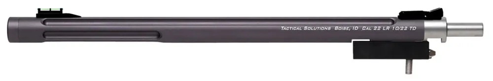 Tactical Solutions X-Ring Barrel 22 LR 16.50" Gunmetal Gray Finish Aluminum Material Bull with Fluting, Threading & Sights for Ruger 10/22 Takedown