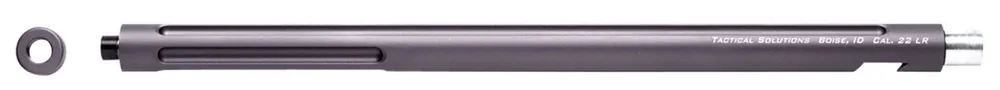 Tactical Solutions X-Ring Barrel 22 LR 16.50" Gunmetal Gray Finish Aluminum Material Bull with Fluting & Threading for Ruger 10/22