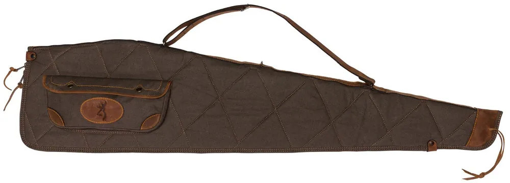Browning Lona Rifle Case 48 Flint with Brown Trim Canvas with Foam Padding"