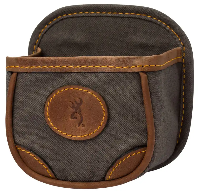Browning Lona Shell Carrier Flint Canvas Body w/Brown Leather Accents