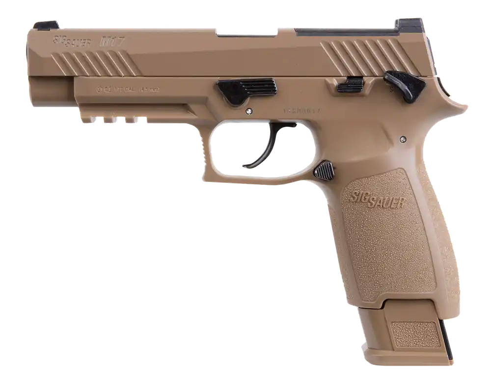 Sig Sauer Airguns AIRM17177 P320-M17 Air Pistol CO2 177 Pellet 20rd Coyote Frame Coyote Polymer Grip