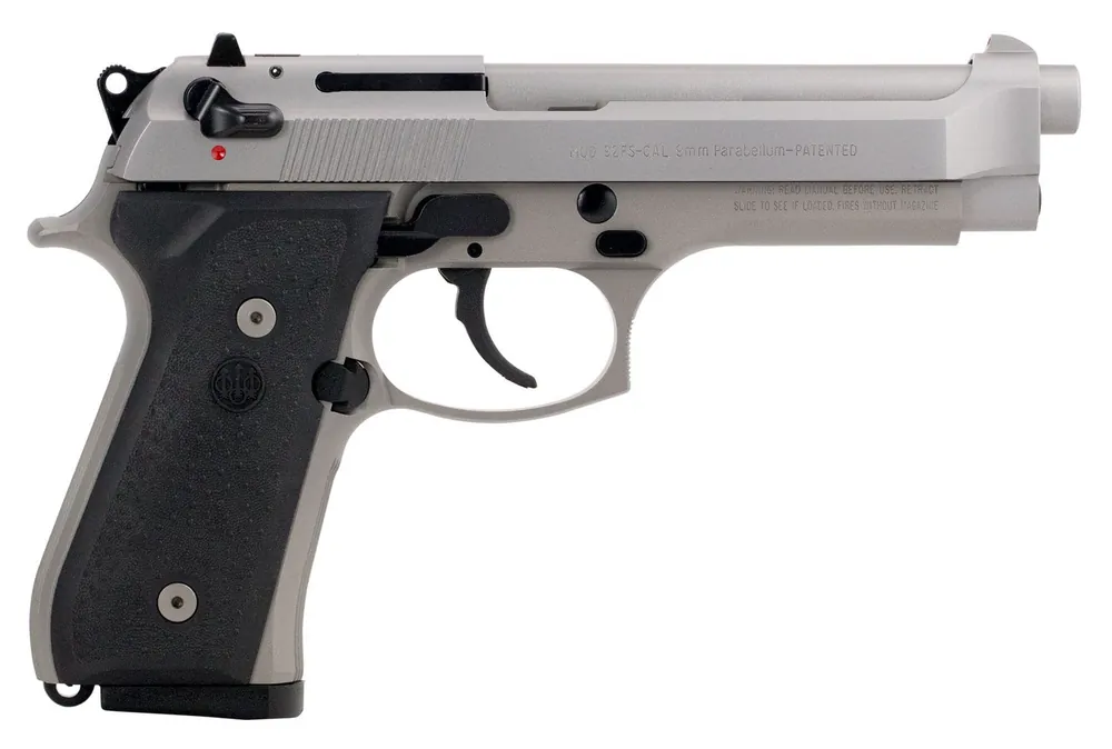 Beretta USA 92FS Inox *CA Compliant 9mm Luger 4.90" 10+1 Overall Stain Stainless Metal Finish, Anodized Aluminum Frame, Stainless Steel Slide & Stippled Textured Black Rubber Grip
