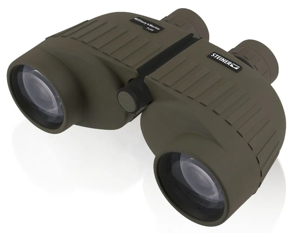 Steiner Military-Marine 7x50mm Porro Prism Green Rubber Armor Makrolon