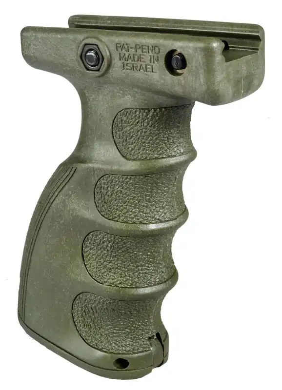 FAB Defense AG-44S QR Ergonomic Foregrip Polymer With OD Green Finish & Finger Grooves for Picatinny Rail